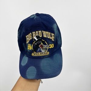 Disney Store Big Bad Wolf Custom Bleach Splatter Dad Hat OS